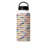 Abstract Lines Pattern Water Bottle By Artists Collection