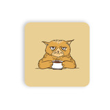 Grumpy Coffee Cat Coaster Set By Vexels