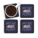 Meowy Cat Mummy Coaster Set By Vexels