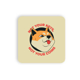 Not Your Keys Not Your Coins Dog Coaster Set By Vexels
