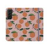 Abstract Orange Pattern Samsung Folio Case By Artists Collection