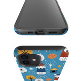 Blue Dogs Pattern iPhone Tough Case By Artists Collection