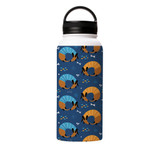 Curled Up Dogs Pattern Water Bottle By Artists Collection