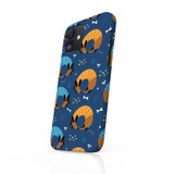 Curled Up Dogs Pattern iPhone Snap Case By Artists Collection