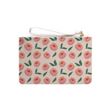 Abstract Peach Pattern Clutch Bag By Artists Collection