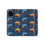 Curled Up Dogs Pattern iPhone Folio Case By Artists Collection