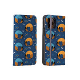 Curled Up Dogs Pattern iPhone Folio Case By Artists Collection