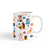 Cute Dogs Playing Pattern Coffee Mug By Artists Collection