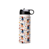 Hello Dogs Pattern Water Bottle By Artists Collection