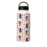 Hello Dogs Pattern Water Bottle By Artists Collection