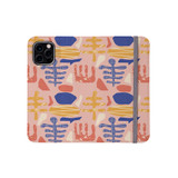 Abstract Plant Pattern iPhone Folio Case By Artists Collection