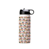 Abstract Rainbows Pattern Water Bottle By Artists Collection