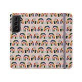 Abstract Rainbows Pattern Samsung Folio Case By Artists Collection