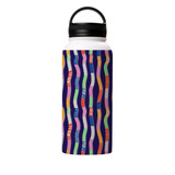 Abstract Ribbons Pattern Water Bottle By Artists Collection