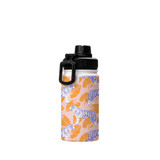 Abstract Tiger Orange Pattern Water Bottle By Artists Collection