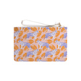 Abstract Tiger Orange Pattern Clutch Bag By Artists Collection