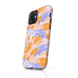 Abstract Tiger Orange Pattern iPhone Tough Case By Artists Collection