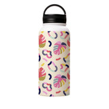 Abstract Tropical Shapes Pattern Water Bottle By Artists Collection