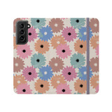 Abstract Wild Flower Pattern Samsung Folio Case By Artists Collection