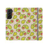Avocado Love Pattern Samsung Folio Case By Artists Collection