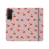 Cherry Fruit Pattern Samsung Folio Case By Artists Collection