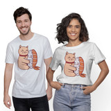 Cat And Sushi Hug T-Shirt By Vexels