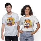 Shiba Dog Eating Sushi T-Shirt By Vexels