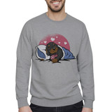 Cute Dachshund Sleeping Crewneck Sweatshirt By Vexels