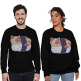 Sleeping Sushi Cat Crewneck Sweatshirt By Vexels