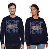 Meowy Cat Mummy Crewneck Sweatshirt By Vexels