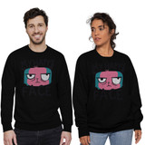 My Happy Face Cat Crewneck Sweatshirt By Vexels