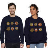 Types Of Coffee Drinker Cats Crewneck Sweatshirt By Vexels