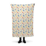 Abstract Flowers Pattern Fleece Blanket By Artists Collection
