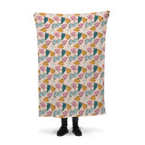 Abstract Leaves Pattern Fleece Blanket By Artists Collection