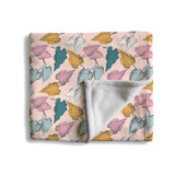 Abstract Leaves Pattern Fleece Blanket By Artists Collection