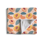 Abstract Peach Pattern Fleece Blanket By Artists Collection