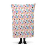 Abstract Wild Flower Pattern Fleece Blanket By Artists Collection