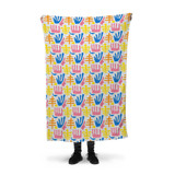 Colorful Abstract Pattern Fleece Blanket By Artists Collection