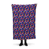 Colorful Cow Pattern Fleece Blanket By Artists Collection