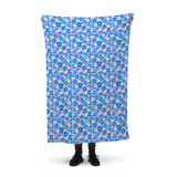 Doodle Flowers Pattern Fleece Blanket By Artists Collection