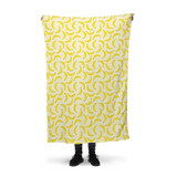 Hand Drawn Bananas Pattern Fleece Blanket By Artists Collection