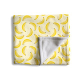 Hand Drawn Bananas Pattern Fleece Blanket By Artists Collection