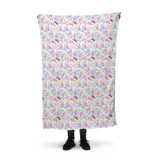 Pink Pinapple Pattern Fleece Blanket By Artists Collection