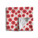 Poppy Flower Pattern Fleece Blanket By Artists Collection