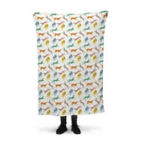 Rainbow Leopard Pattern Fleece Blanket By Artists Collection