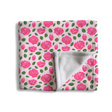 Rose Pattern Fleece Blanket By Artists Collection