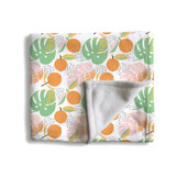 Tropical Summer Pattern Fleece Blanket By Artists Collection