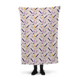 Woman Face Minimal Line Style Fleece Blanket By Artists Collection