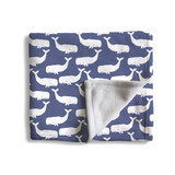 Whale Pattern Fleece Blanket By Artists Collection