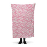 Pink Cow Pattern Fleece Blanket By Artists Collection